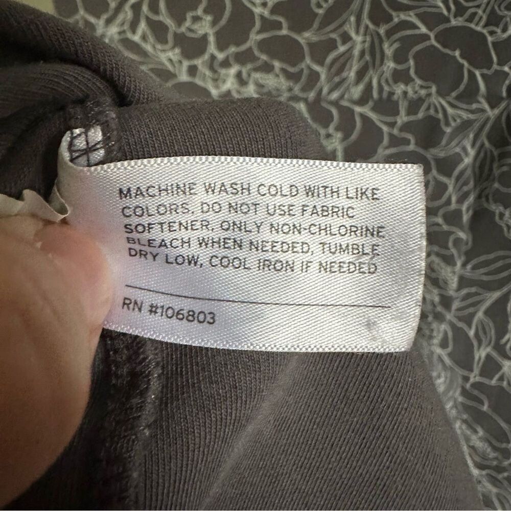 Duluth Short Sleeve Dress | V-Neck Midi Length Gray White Cotton Spandex Size S - Picture 7 of 8